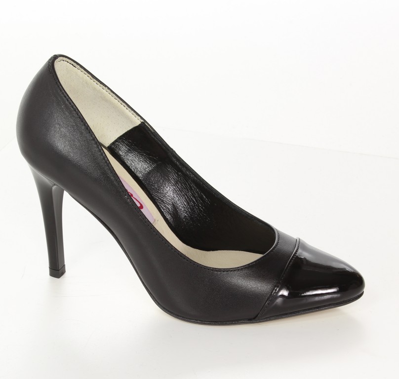 Carsona Czółenka 31062 Czarny+ Czarny Lakier 