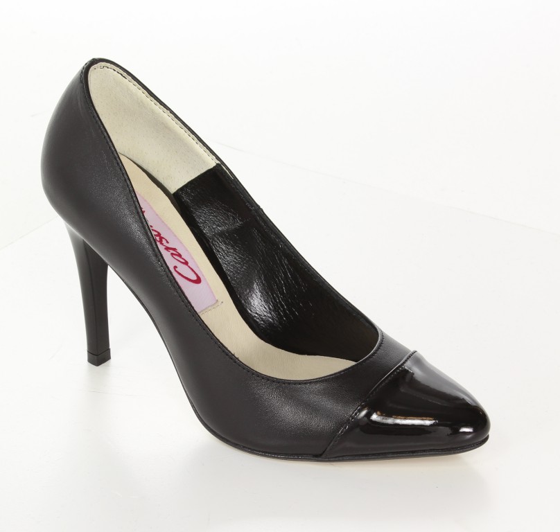 Carsona Czółenka 31062 Czarny+ Czarny Lakier 