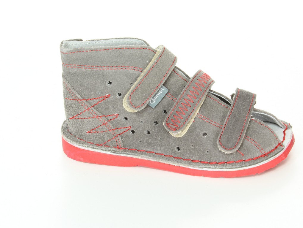 Daniel Sandały WZ405-WZ/T105 Szary/Czerwony