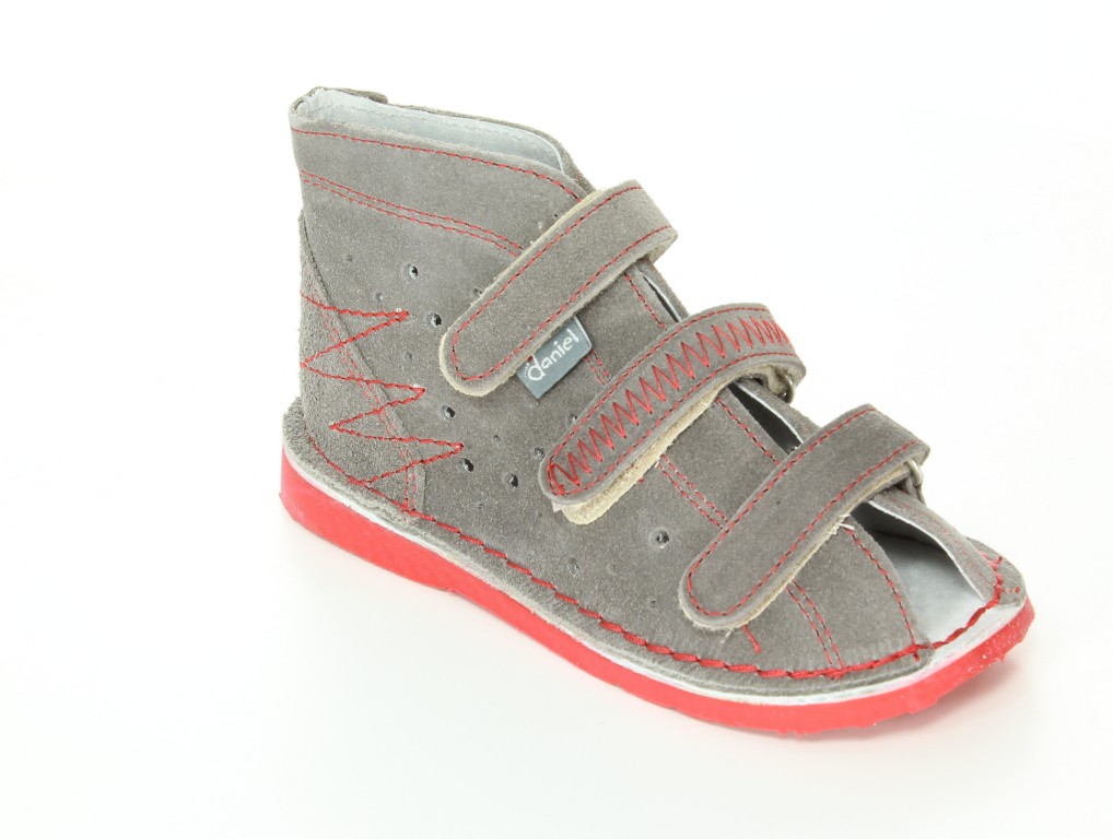 Daniel Sandały WZ405-WZ/T105 Szary/Czerwony