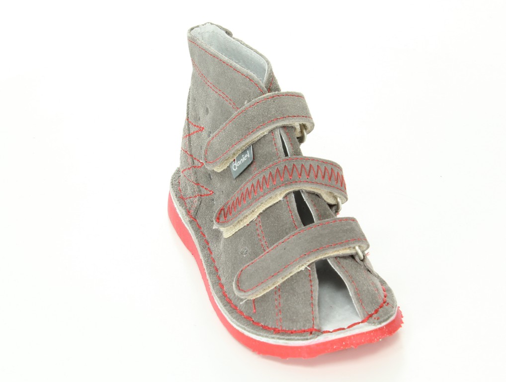 Daniel Sandały WZ405-WZ/T105 Szary/Czerwony