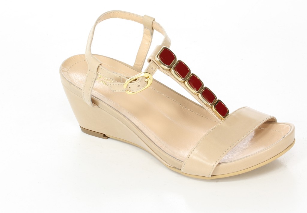 Conhpol-Bis Sandały B-2070 Beige