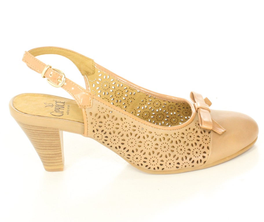 Caprice Czółenka 9-29602/24 Sand Patent