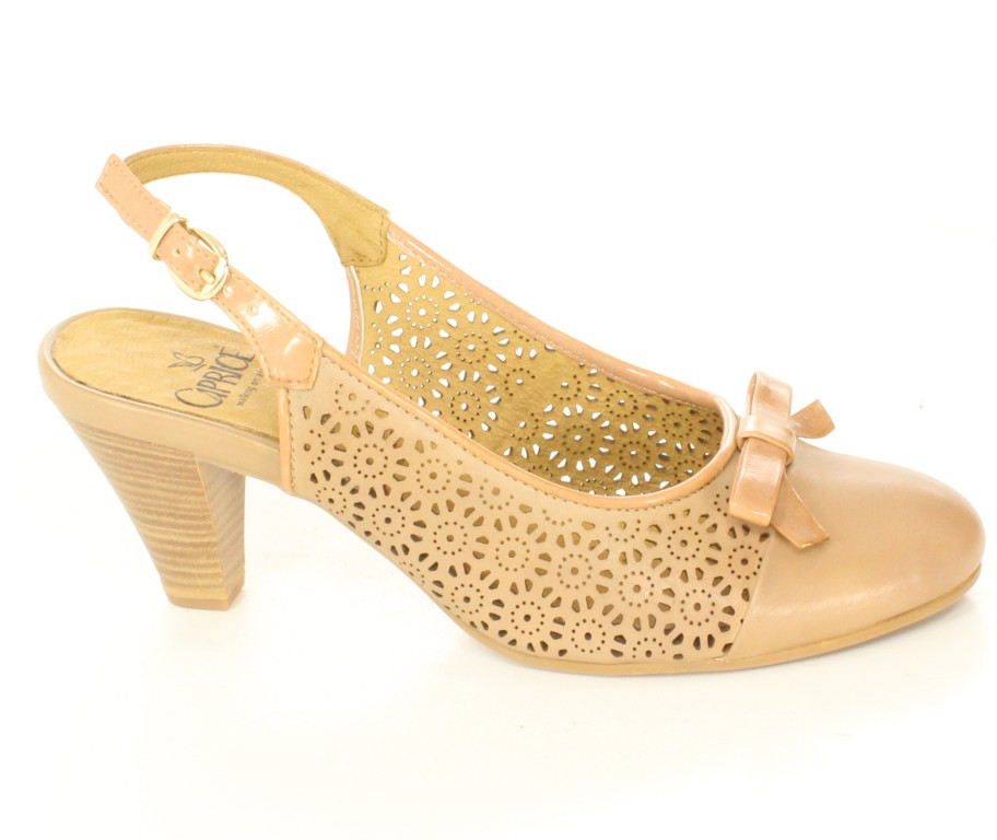 Caprice Czółenka 9-29602/24 Sand Patent