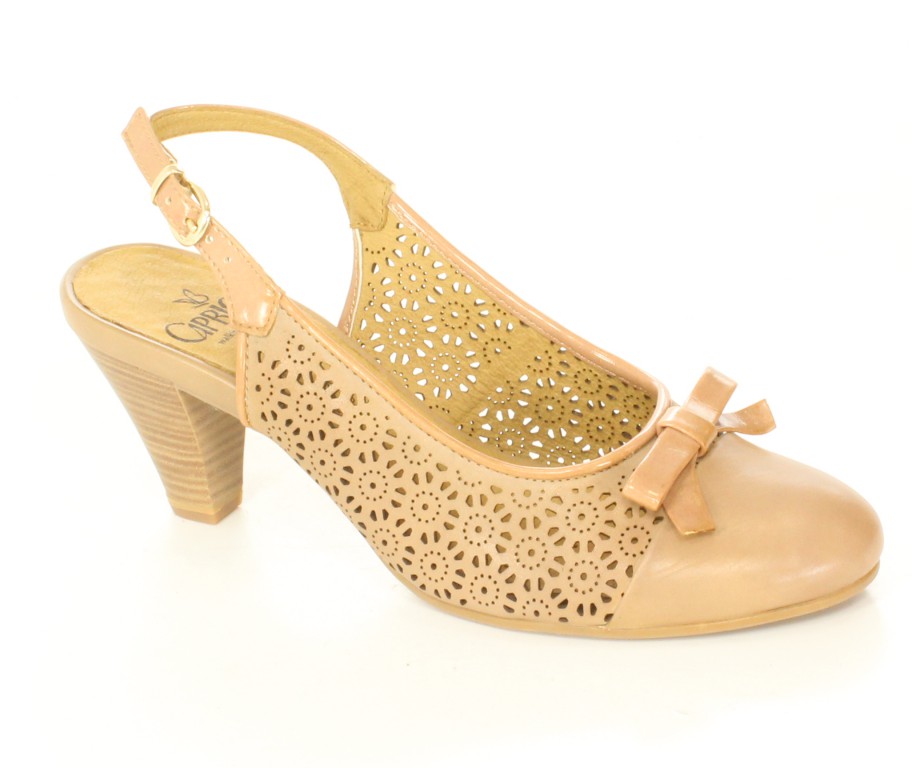 Caprice Czółenka 9-29602/24 Sand Patent