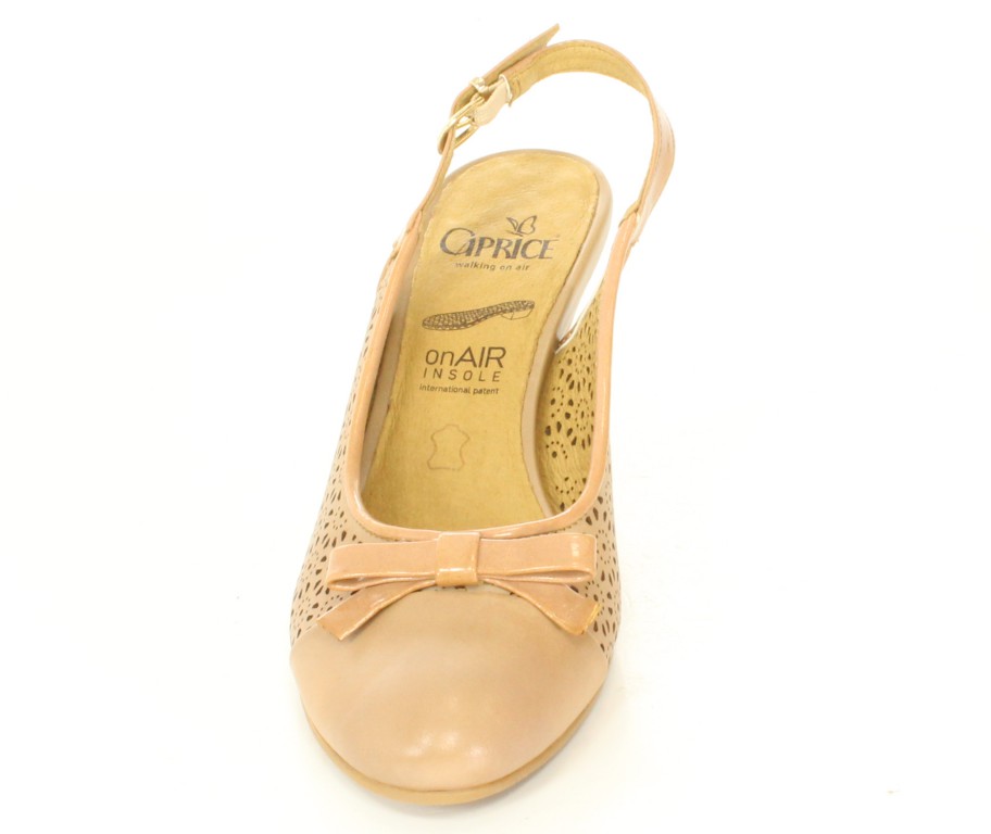 Caprice Czółenka 9-29602/24 Sand Patent