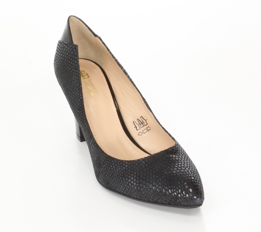 Conhpol-Bis Czółenka B-2706/1 Nero