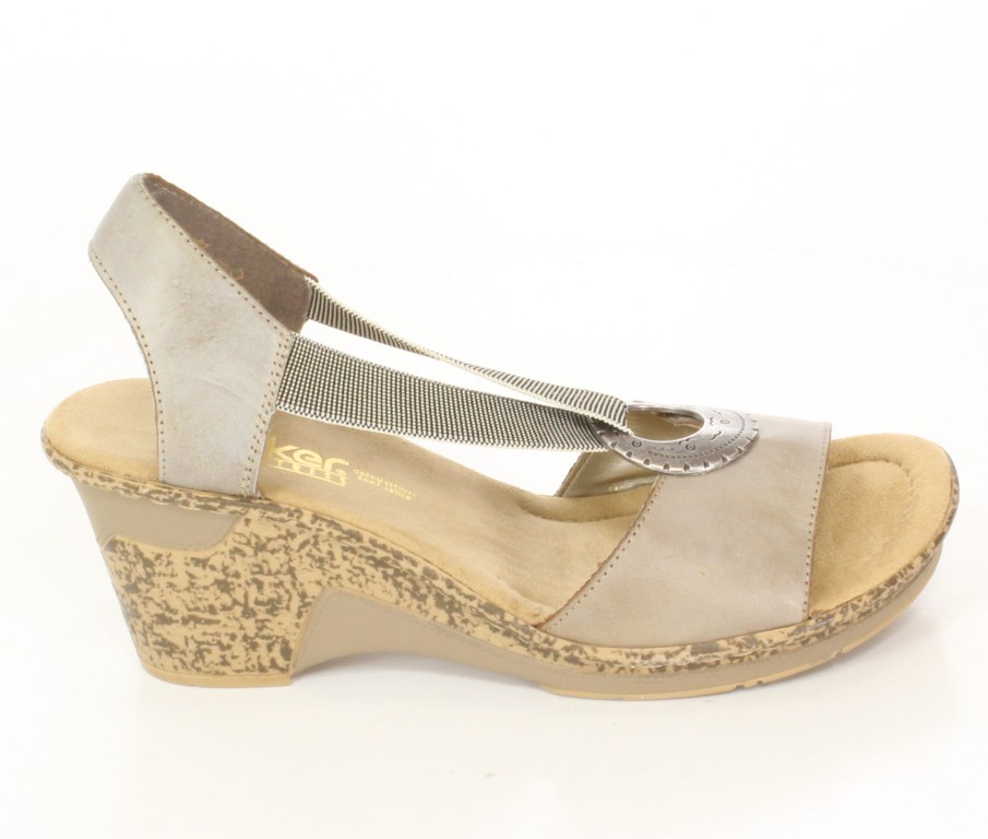 Rieker Sandały 60662-62 Beige