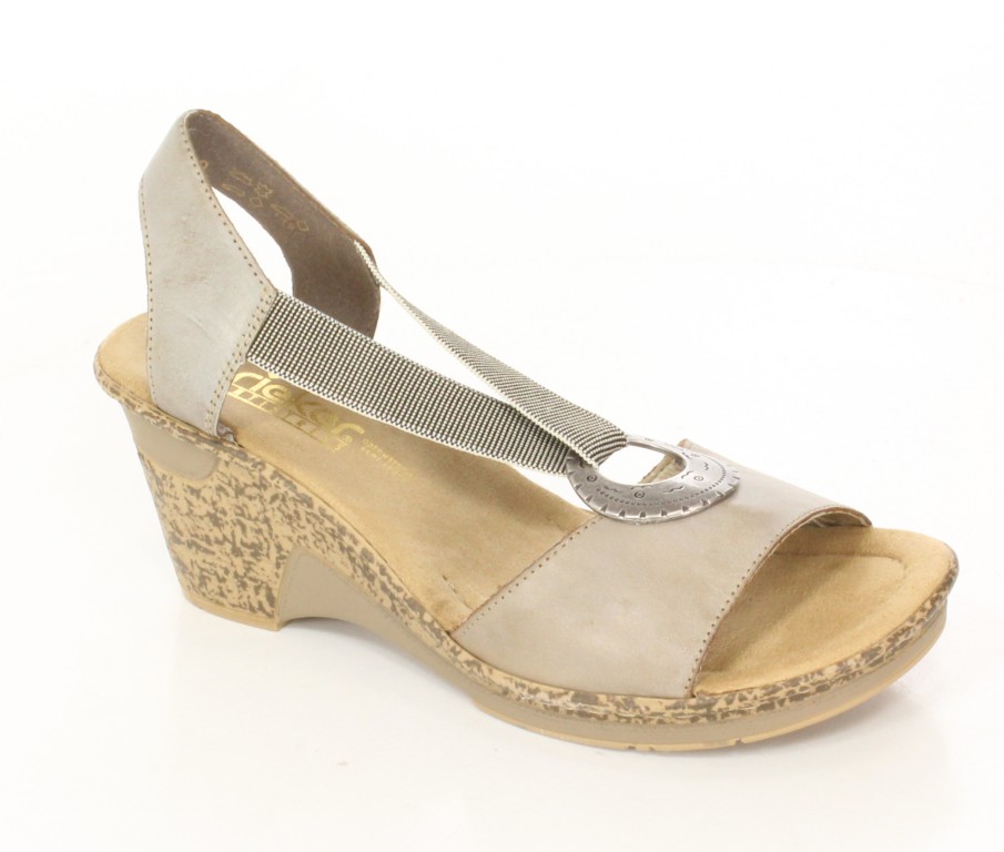 Rieker Sandały 60662-62 Beige