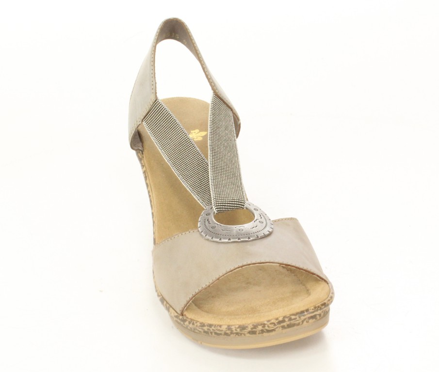Rieker Sandały 60662-62 Beige