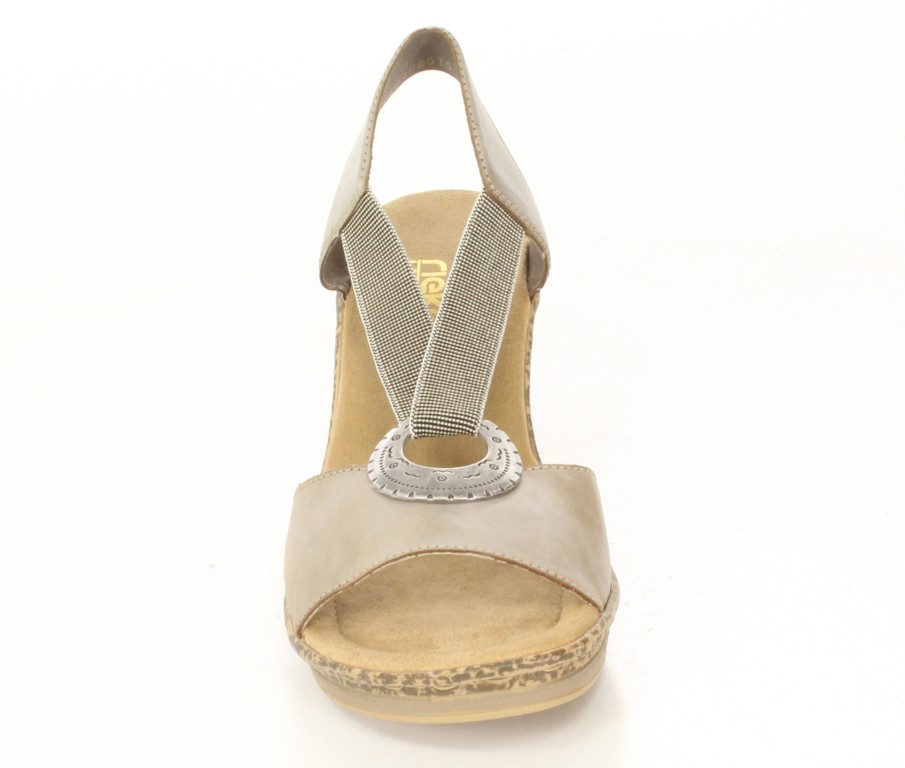 Rieker Sandały 60662-62 Beige