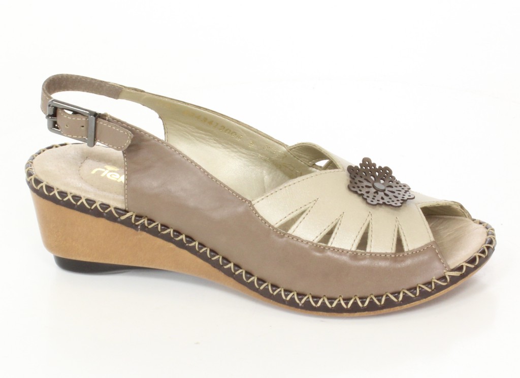 Rieker Sandały 66177-64 Beige