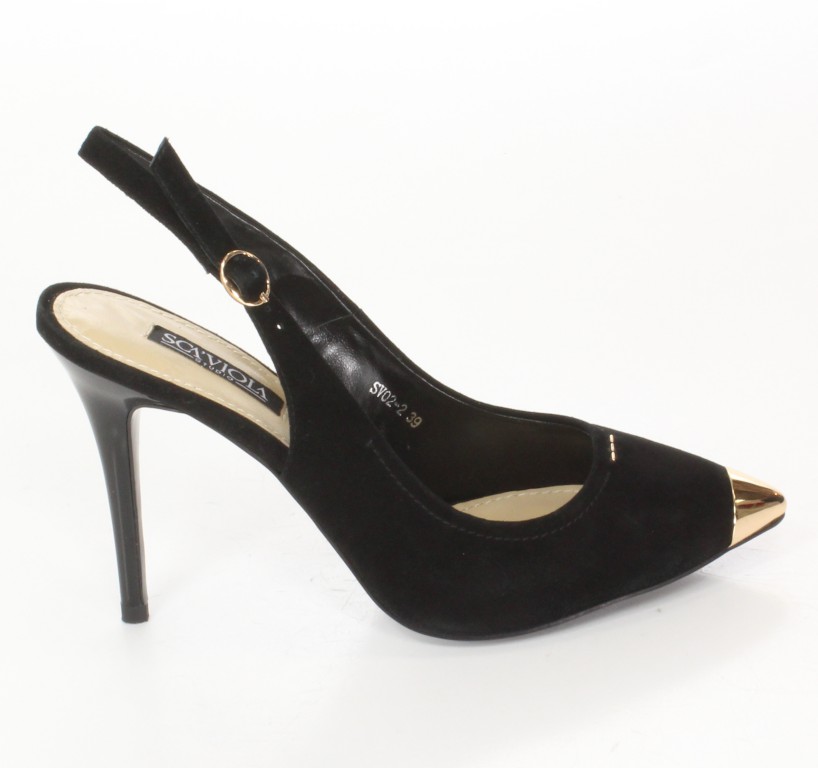 Scaviola Czółenka SV02-2 Black Suede