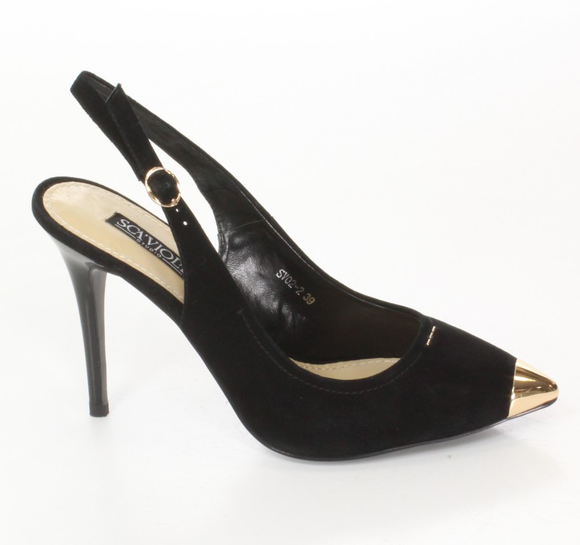 Scaviola Czółenka SV02-2 Black Suede