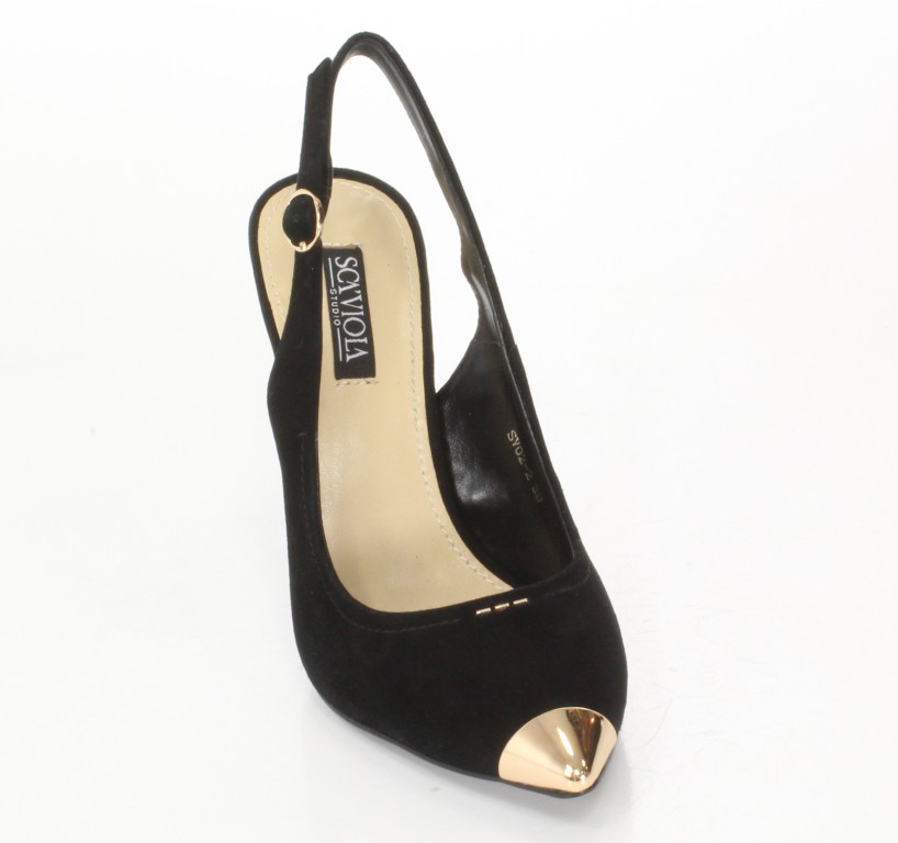 Scaviola Czółenka SV02-2 Black Suede