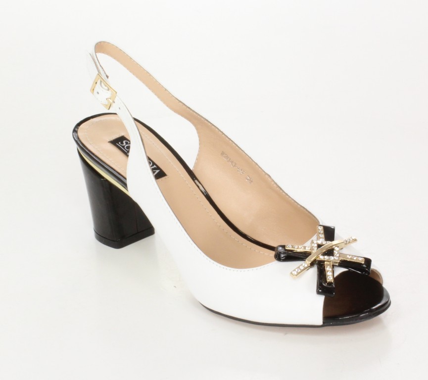 Scaviola Sandały W2043-07 White/Black