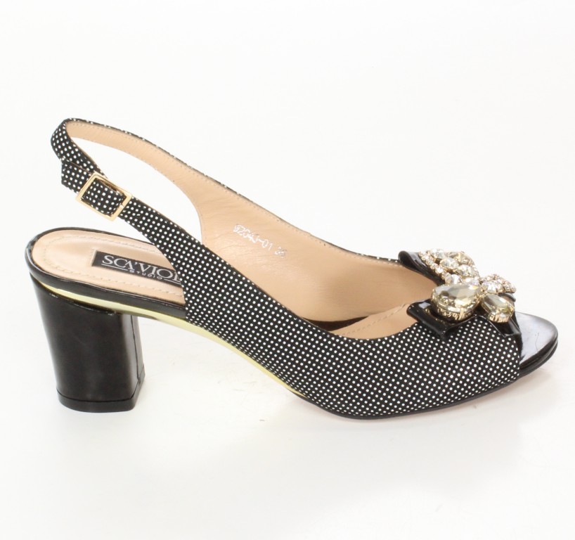 Scaviola Sandały W2043-01 Black/Black