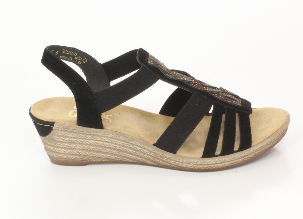Rieker Sandały 62479-01 Black