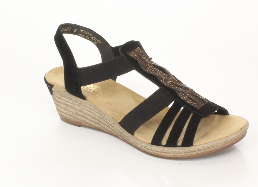 Rieker Sandały 62479-01 Black