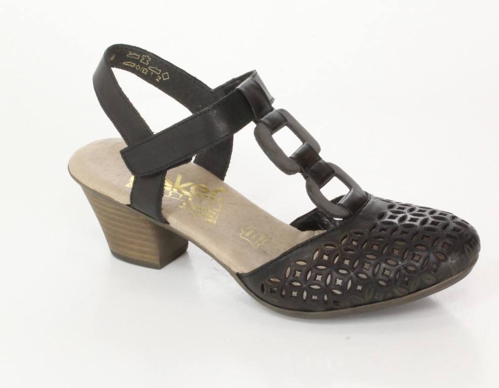 Rieker Sandały 45075-00 Black