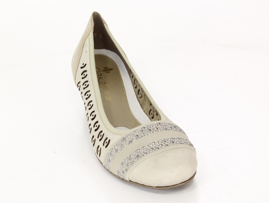 Rieker Czółenka 42376-60 Beige