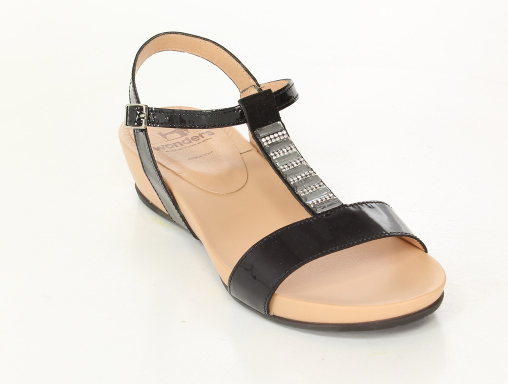 Wonders Sandały B-5926 Charol Negro