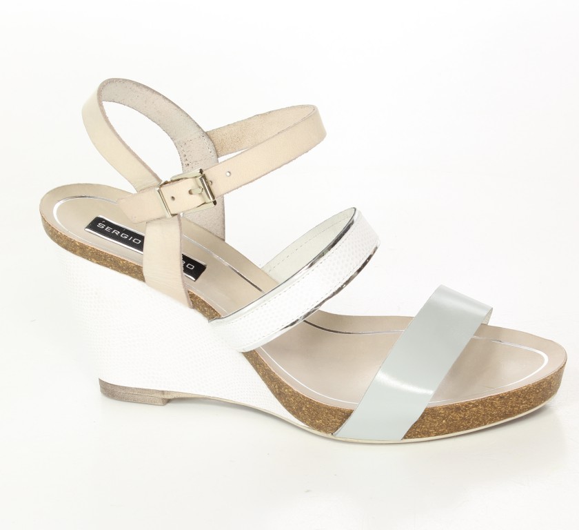 Sergio Romero Sandały 10695 Gray/Blanco