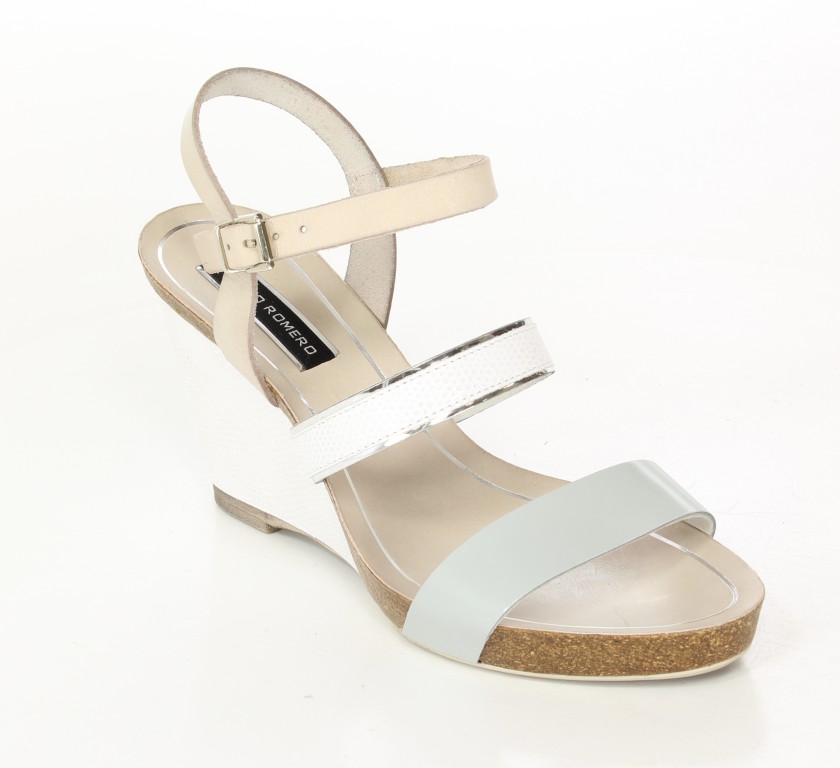 Sergio Romero Sandały 10695 Gray/Blanco