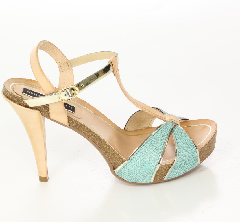 Sergio Romero Sandały 10556 Beig/Aqua