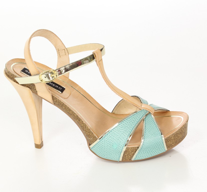 Sergio Romero Sandały 10556 Beig/Aqua