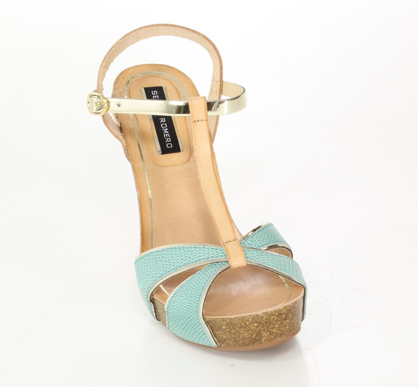 Sergio Romero Sandały 10556 Beig/Aqua