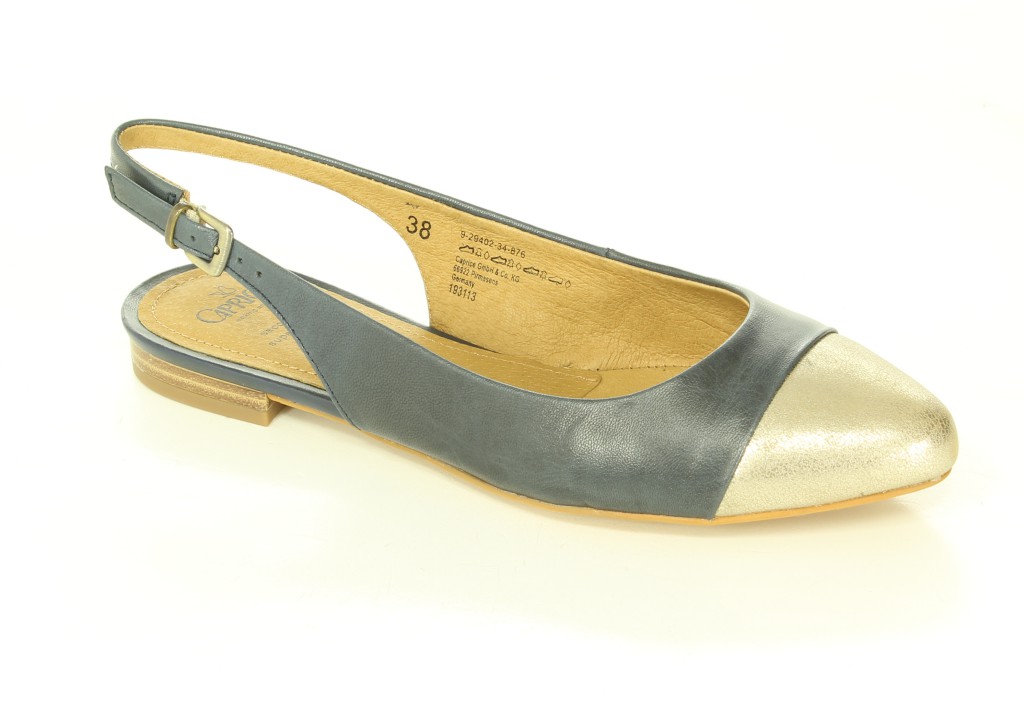 Baleriny Caprice 9-29402-34 Navy-Nappa