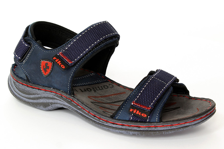 Sandały Riko 743 Granat/Czerwony