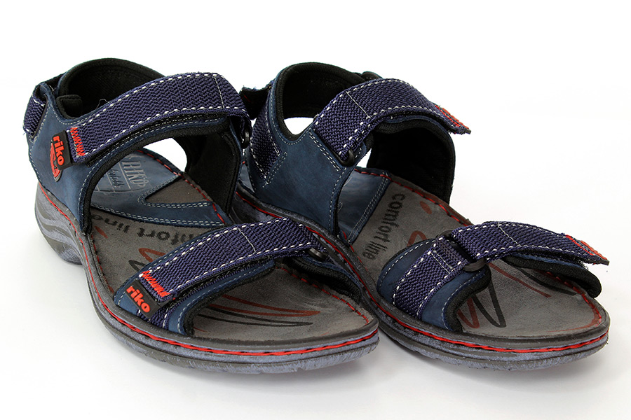 Sandały Riko 743 Granat/Czerwony