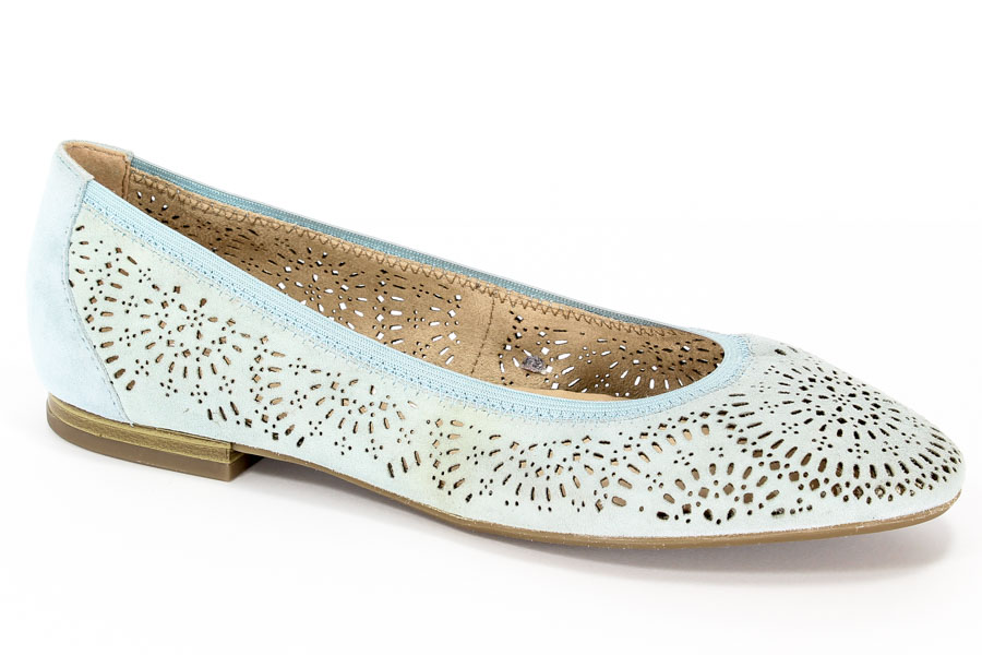 Baleriny Caprice 9-22500-26 868 Blue suede