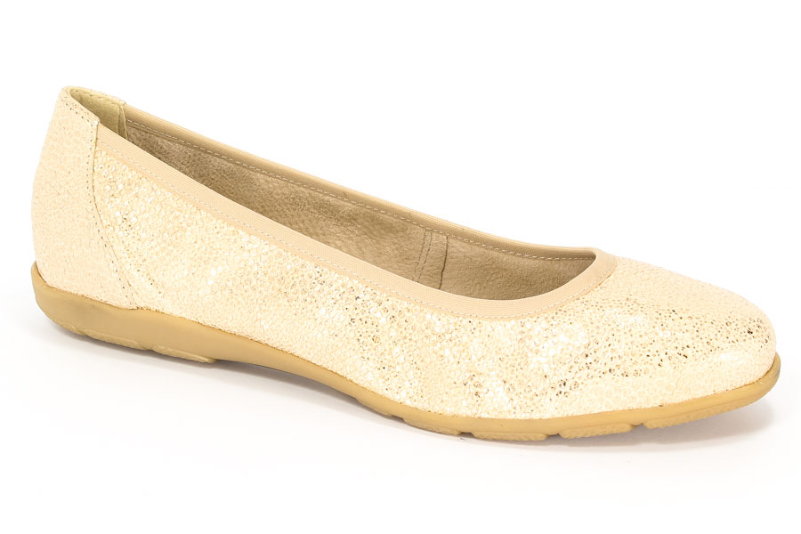 Baleriny Caprice 9-22150-26/442 Beige Met.Sna
