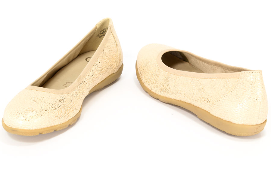 Baleriny Caprice 9-22150-26/442 Beige Met.Sna
