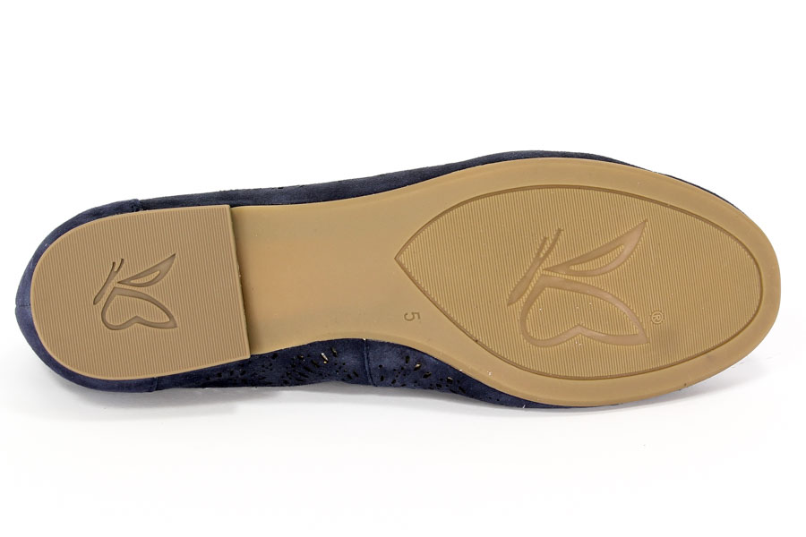 Baleriny Caprice 9-22500-26/857 Ocean Suede