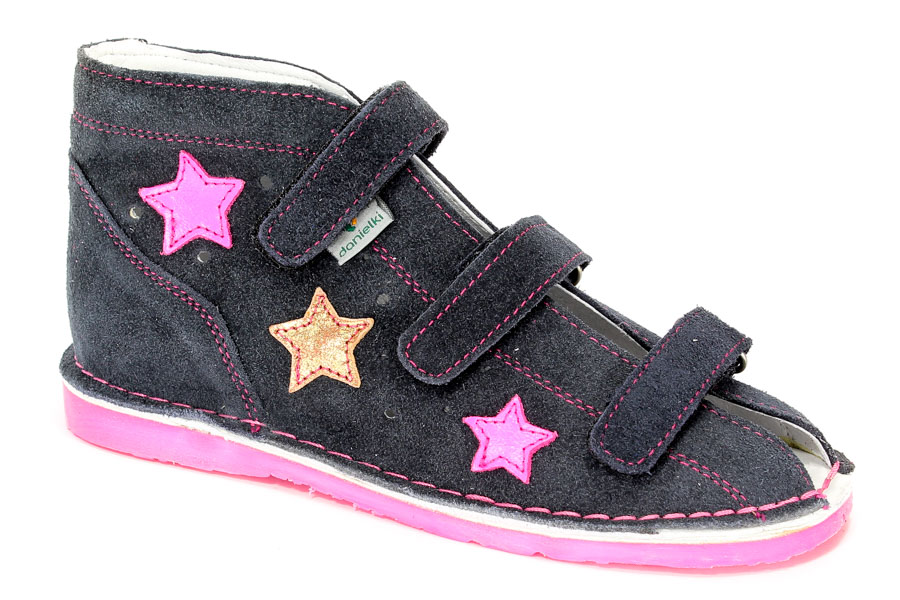 Sandały Daniel WZ/TA135 Granat Fluo P