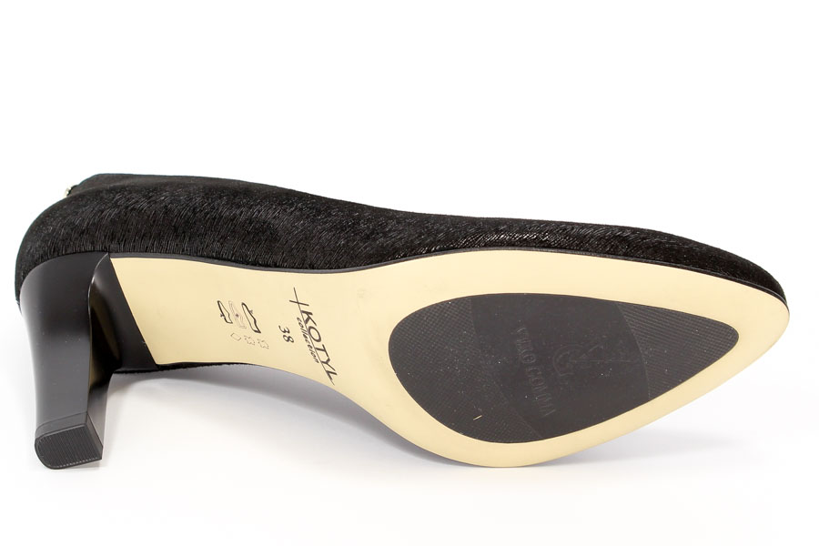 Czółenka Kotyl 883 Czarny włos