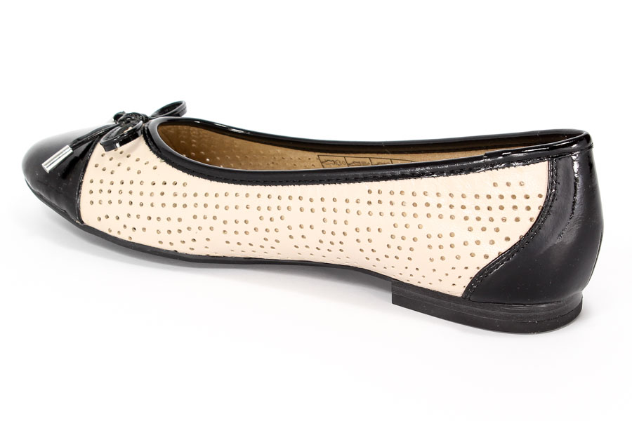 Baleriny Caprice 9-22105-26 344 Sand Su/Blk Pa