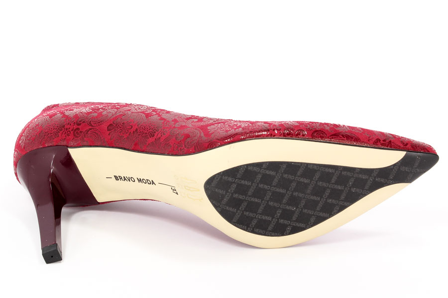 Czółenka Bravo Moda 1368 Bordo Liberty 