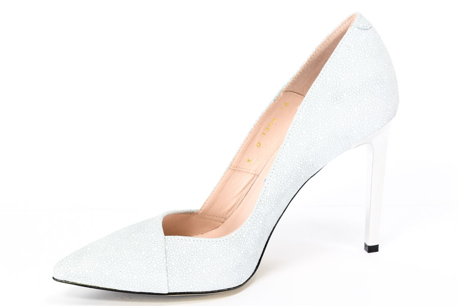Czółenka Bravo Moda 1305 Niebieskie kropki