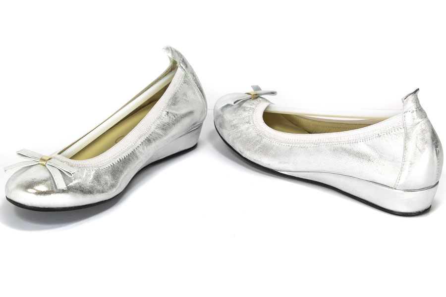 Baleriny Prestige 894 Srebrny