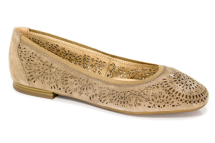 Baleriny Caprice 9-22500-26/343 Taupe Suede