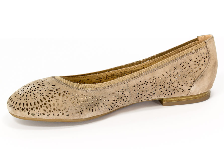 Baleriny Caprice 9-22500-26/343 Taupe Suede