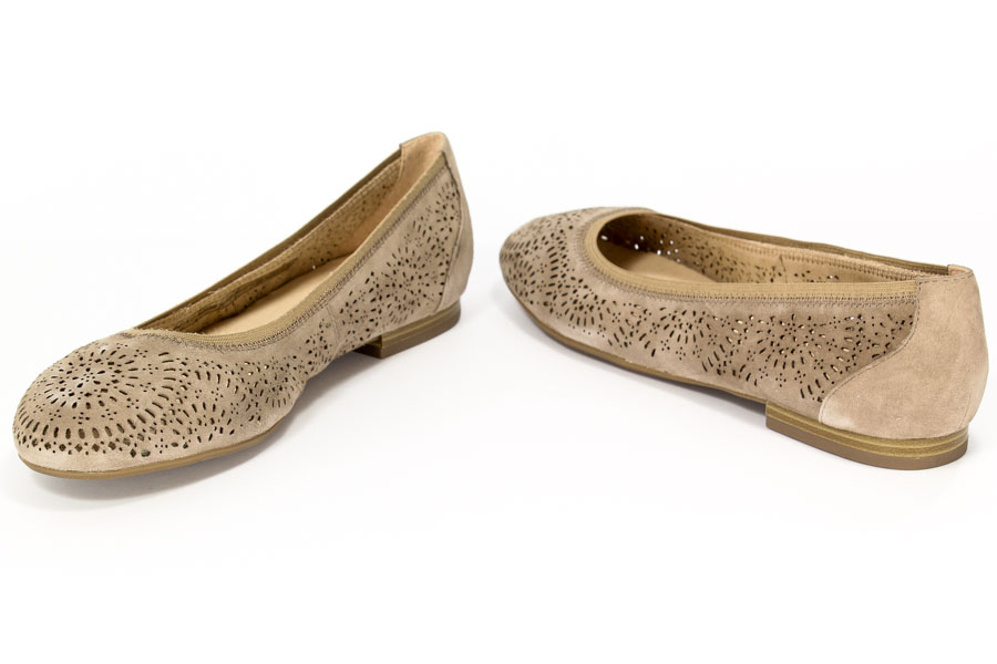 Baleriny Caprice 9-22500-26/343 Taupe Suede