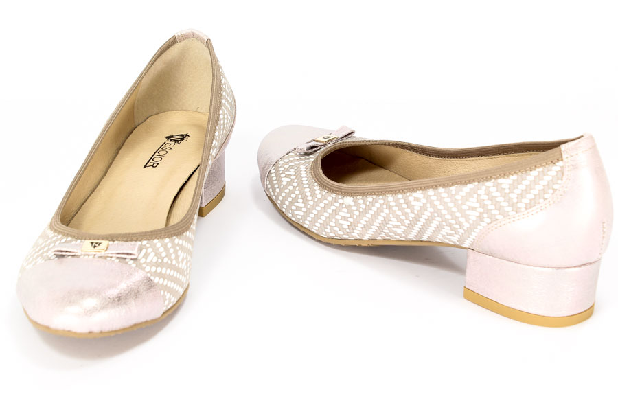 Czółenka Neścior 057-G Beż A/ Beż 05 