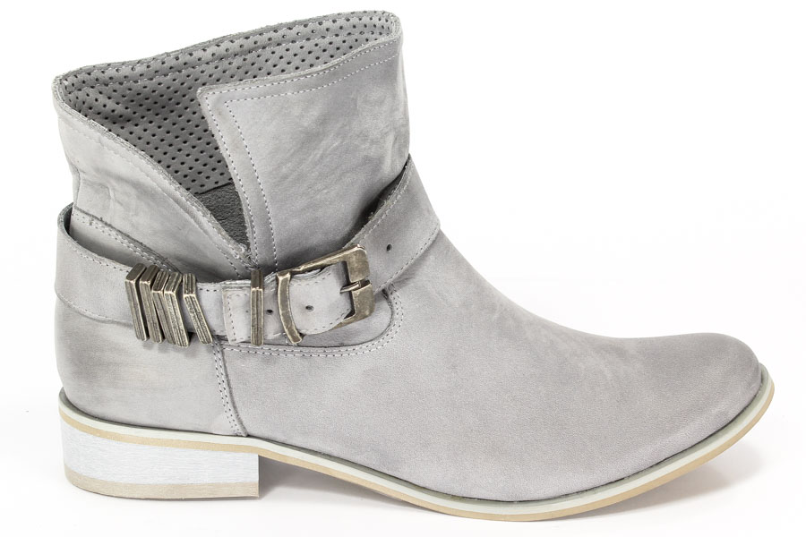 Trzewiki Ravini 907 Szary Nubuk