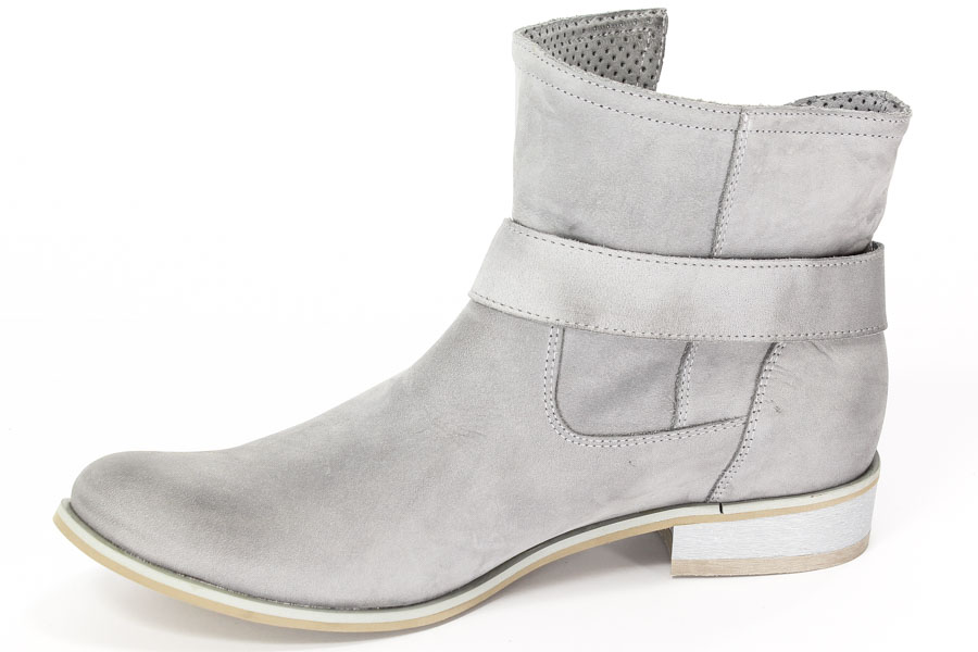 Trzewiki Ravini 907 Szary Nubuk